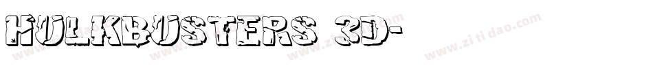 hulkbusters 3D字体转换